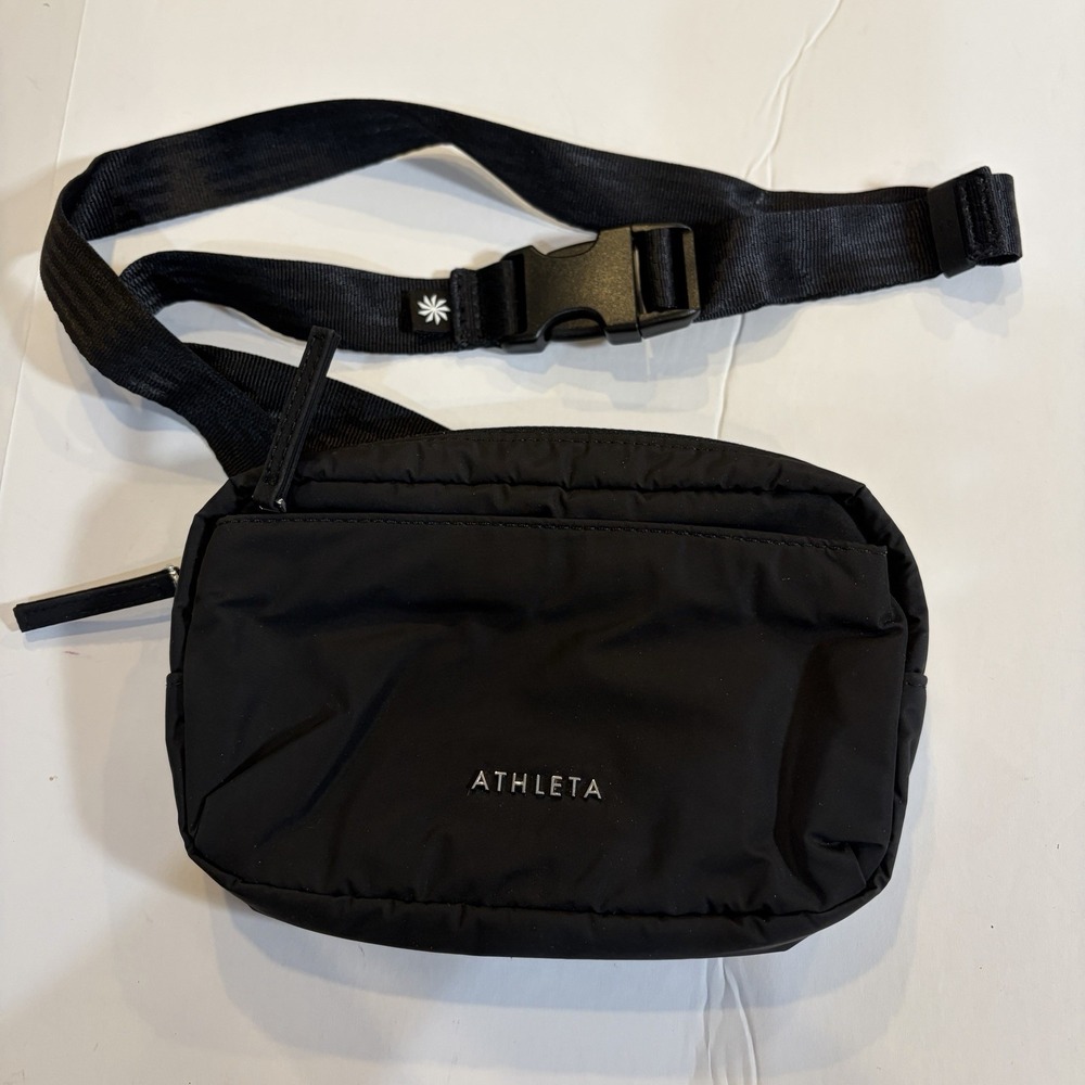 Athleta Black All About Body Crossbody Belt Fanny Pack Bag